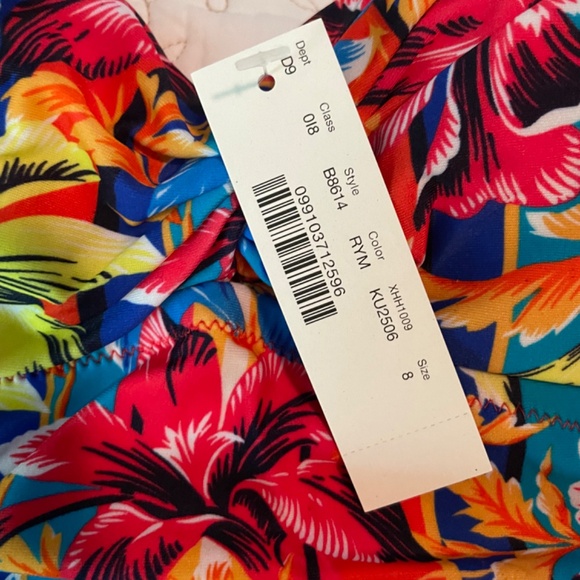J. Crew tropical print bandeau one-piece swimsuit NWT - Picture 4 of 7